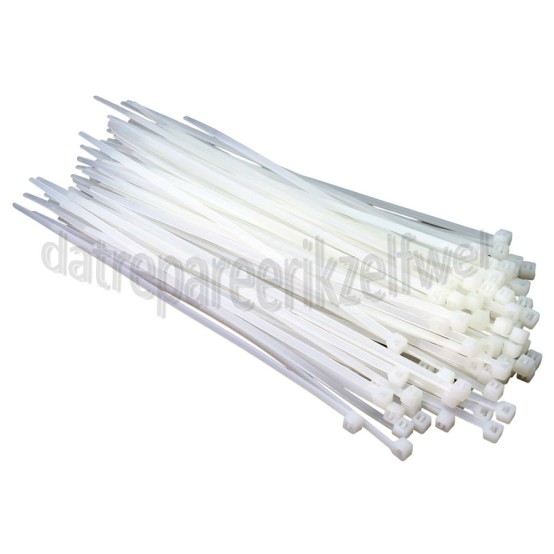 Foto van Q-Link Bundelbandjes 180x4.0 mm transparant/wit Tie-wrap 