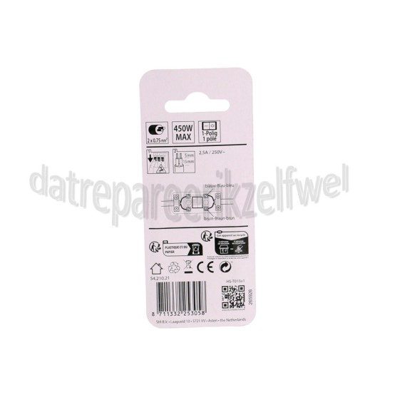 Foto van Q-Link Schakelaar 2x0.75mm2 450W zwart Snoerschakelaar 