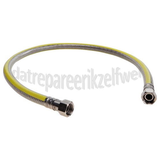 Foto van Raminex Gasslang RVS flexibel voor alle apparaten Superflex 100 cm met gastec keurmerk 