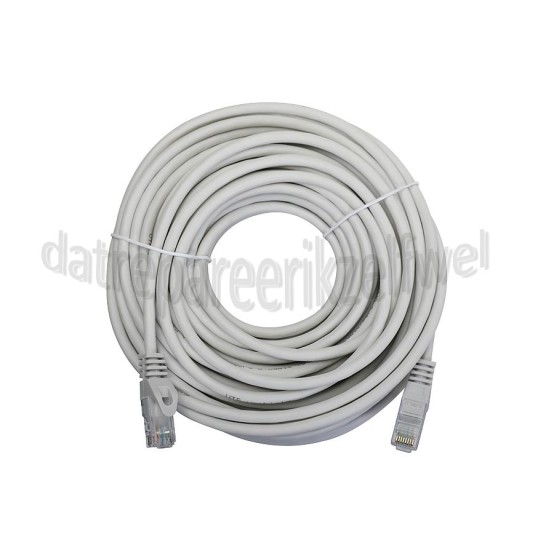 Foto van Easyfiks UTP/Netwerk kabel UTP CAT6 Netwerkkabel, RJ45 Male - RJ45 Male 20 Meter, Wit 