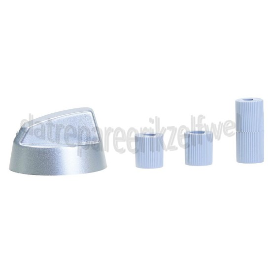 Foto van Knop Van oven, fornuis, kookplaat zilver Incl. adapters 