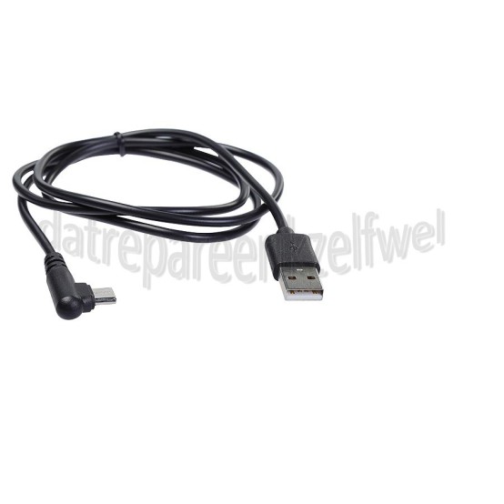 Foto van Easyfiks USB Kabel zwart, 100 cm,90graden usb A naar C USB Type C 