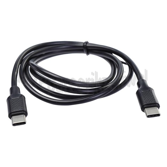 Foto van Easyfiks USB Kabel zwart, 100 cm usb C naar usb C 18 watt 18W Snel laden 