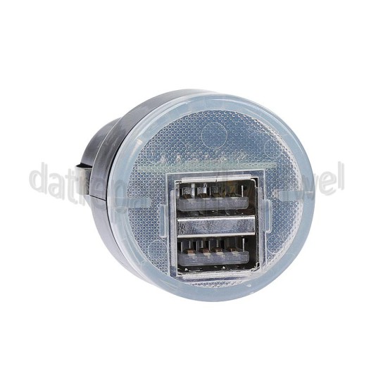 Foto van Easyfiks USB Oplader 12V, 3.1A/5V, 2-poort, zwart Universeel USB 