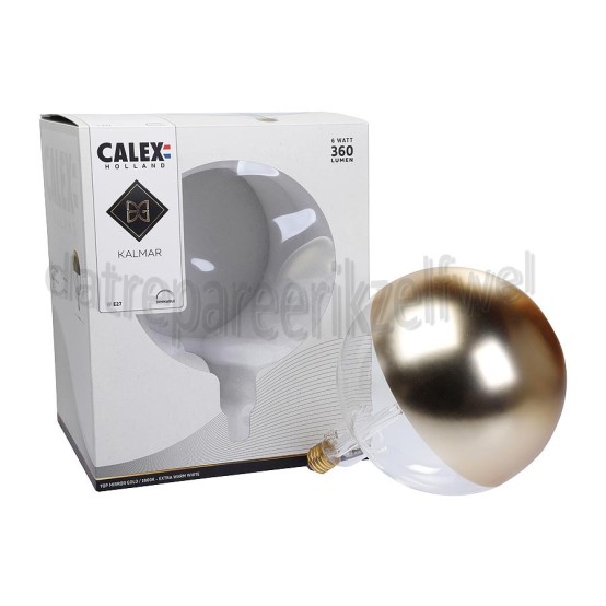 Foto van Calex Ledlamp LED XXL G200 Kopspiegel Goud E27 6W 360Lm 1800K Dimbaar 
