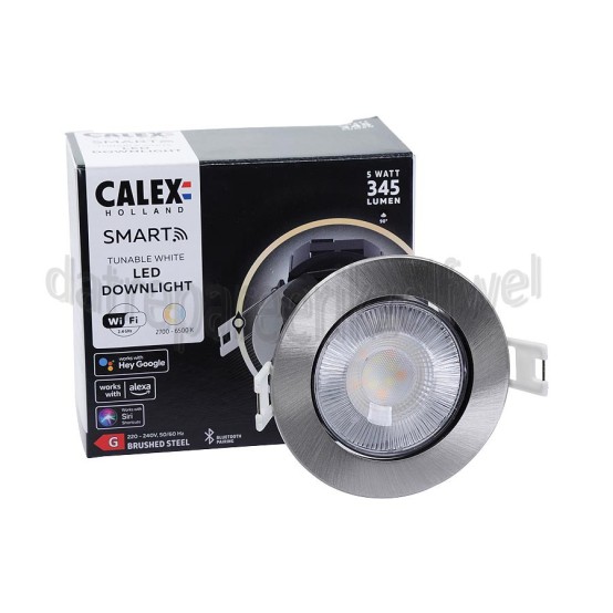 Foto van Calex Ledlamp Smart Wifi CCT Downlight IP21, 2700-6500K 