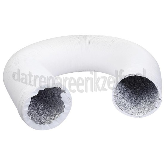 Foto van Slang 150 mm wit -PVC+ALU-10mtr 