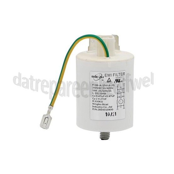 Foto van Beko Condensator Ontstoring 2 x 0,47uF HTV7733XW0, WTC8733XCM, GWN47430CS 
