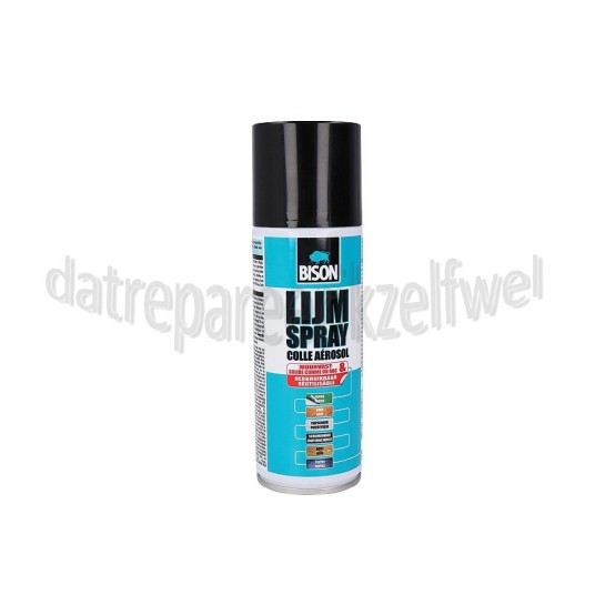Foto van Bison Lijm Lijmspray 200ml Diverse materialen 