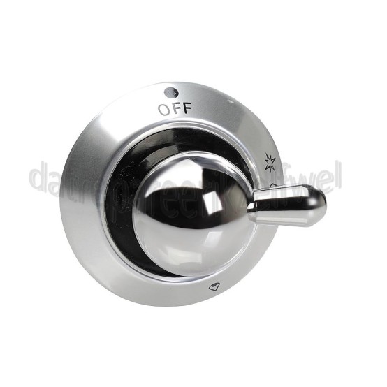 Foto van Knop Ilve G3401008, RVS/zwart, gasknop G340/10/08, VPNR93AN, P80MP 