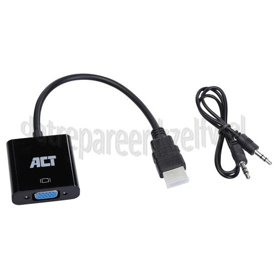 Foto van ACT Converter HDMI A Male - VGA Verloopkabel 0,15 meter 