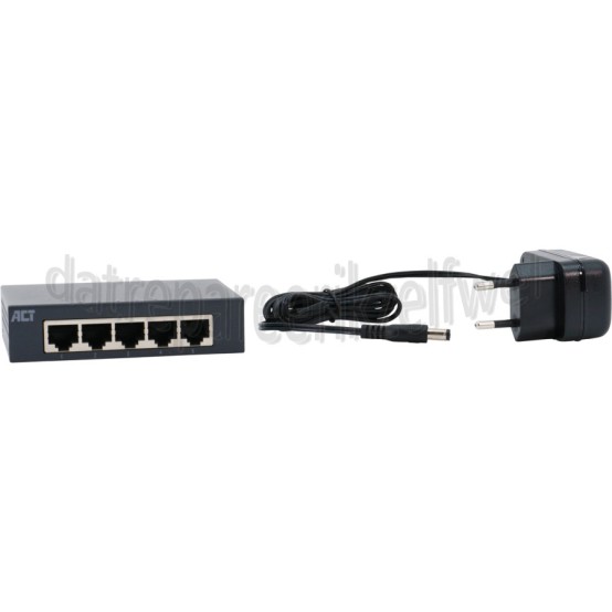 Foto van ACT Switch netwerk 1000mbps 5 poorten 