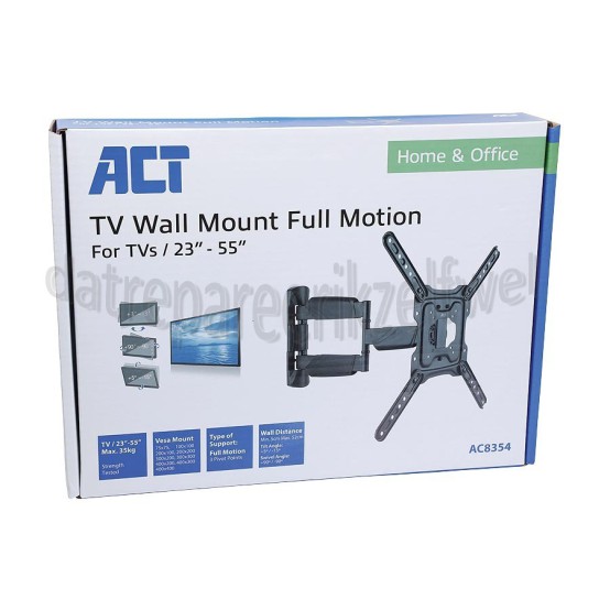 Foto van ACT Muursteun Turn TV Wandsteun L, 3 draaipunten Schermformaat 23 t/m 55 inch, 35kg 