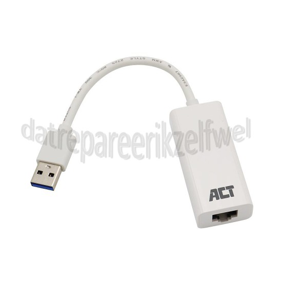 Foto van ACT Adapter netwerk 10/100/1000Mbps USB 1 poorten USB 3.0 