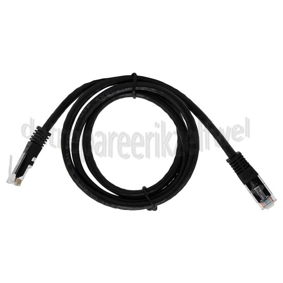 Foto van ACT UTP/Netwerk kabel UTP CAT6E Netwerkkabel, RJ45 Male - RJ45 Male Zwart, Full Copper, AWG24, Gold Plated, 0,9 meter 