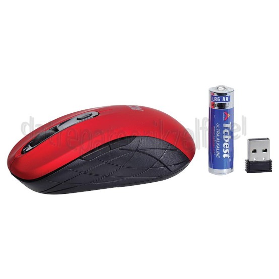 Foto van ACT Muis Draadloze optische muis met compacte Nano ontvanger DPI switch 1000-1200-1600 