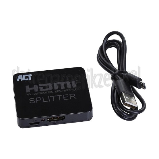 Foto van ACT Splitter HDMI splitter 4K resolutie 3840x2160, HDMI 1.4 