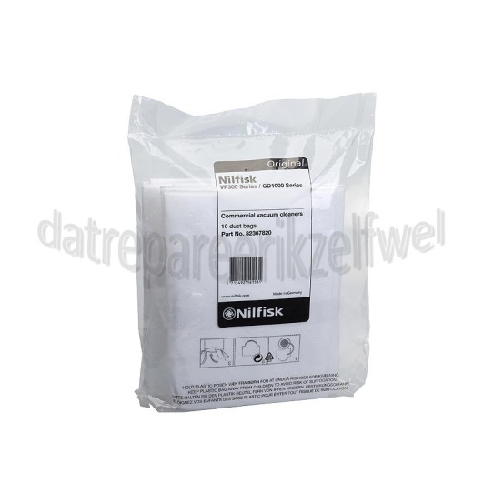 Foto van Nilfisk Stofzuigerzak Synthetisch VP300, VP600, GD1000 
