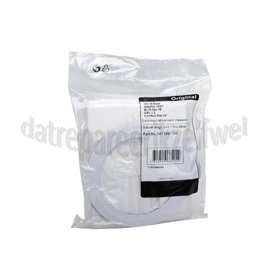 Foto van Nilfisk Stofzuigerzak Papier GD10, Back Vac 10, Adgility 10 