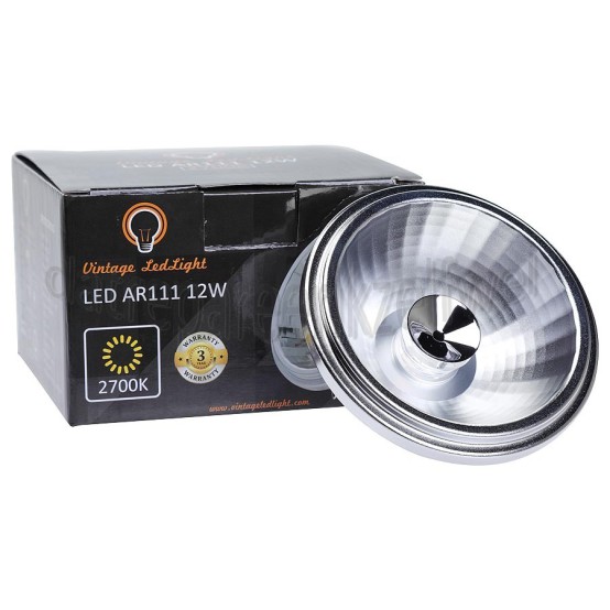 Foto van Vintage LedLight Ledlamp LED AR111 G53 CRI92 Dimbaar 2700K, 12W, 24 Graden 