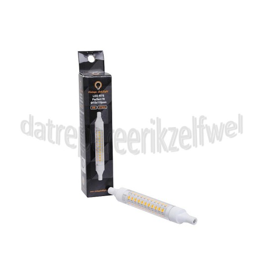 Foto van Vintage LedLight Ledlamp LED R7S Perfect Fit 118mm CRI>80 Dimbaar, 9W, 220-240V, 2700K 