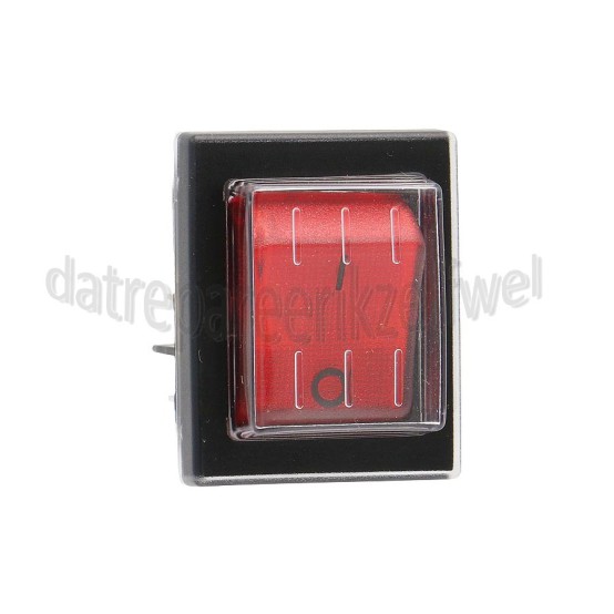 Foto van Schakelaar aan/uit 22x30mm Zwart 16A, 250V 