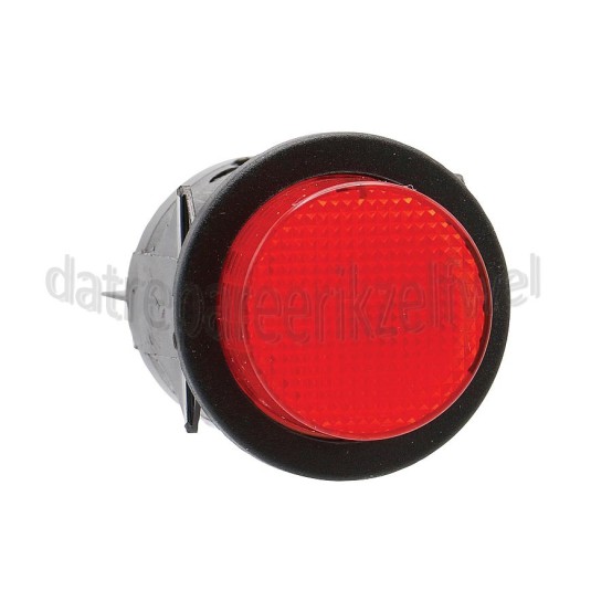 Foto van Schakelaar 4 contacten bipolair 24mm Zwart, Rond 16A, 250V 