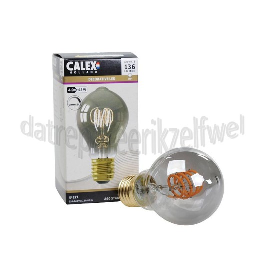Foto van Calex Ledlamp LED Volglas Flex Filament Standaardlamp E27 4W 136Lm 240V 1800K Dimbaar 