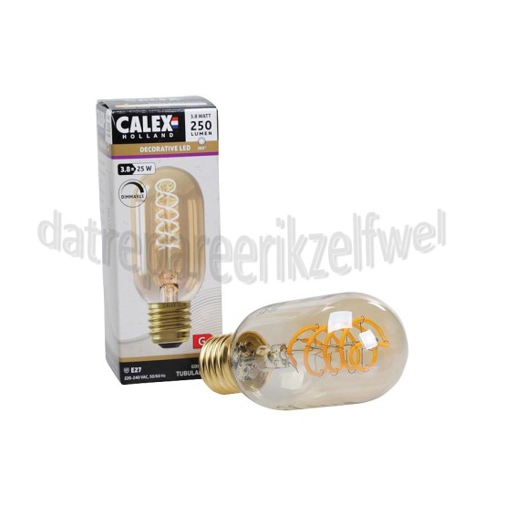 Foto van Calex Ledlamp Filament LED Buismodel E27 3,8W 250 lumen 2100K dimbaar 