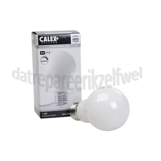 Foto van Calex Ledlamp LED Volglas Filament Standaardlamp Softline A67 E27 9W 1055Lm 240V 2700K Dimbaar 