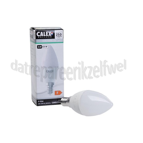 Foto van Calex Ledlamp Kaarslamp Mat E14 B35 2,8W, 250 Lumen, 2700K 