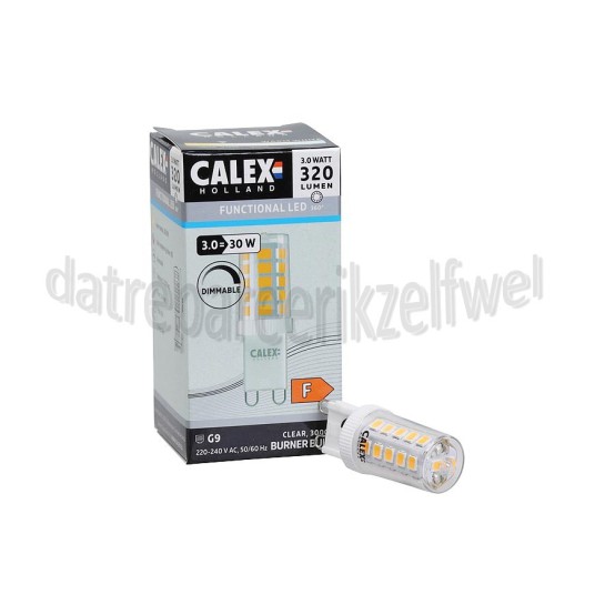 Foto van Calex Ledlamp Volglas LED lamp 220-240V G9 3W 320lm 3000K Dimbaar 