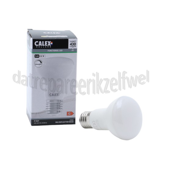 Foto van Calex Ledlamp Reflectorlamp 240V 5,4W 430 Lumen 2700K E27 R63 Dimbaar 