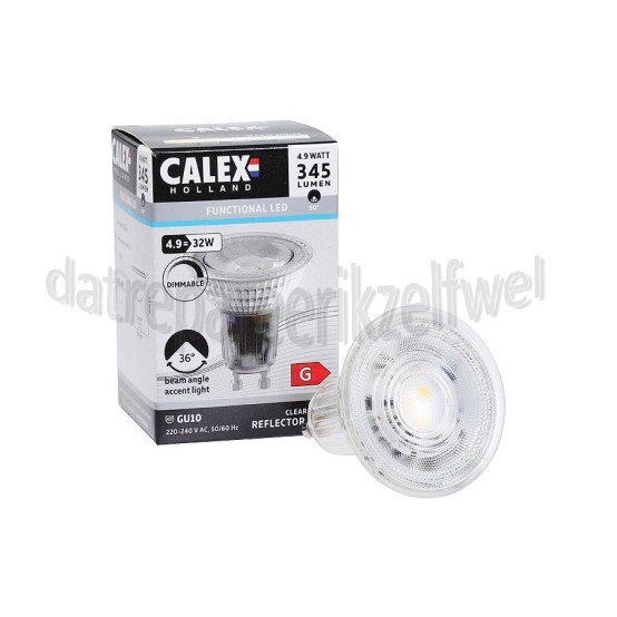 Foto van Calex Ledlamp LED Lamp COB 240V 4,9 Watt 345 Lumen GU10 Halogeen look 