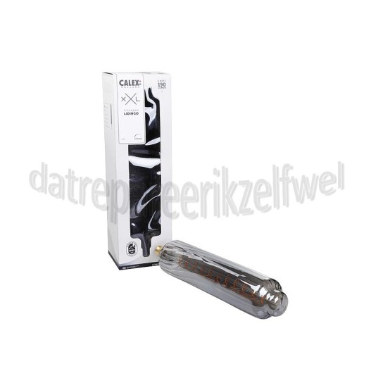 Foto van Calex Ledlamp Lidingo Titanium Spiraal Filament E27 6W 190lm 1800K Dimbaar 