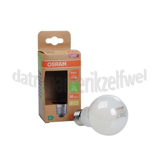 Foto van Osram Ledlamp LED CLA60 Filamentlamp Mat 4W, 3000K, E27, Energieklasse A 