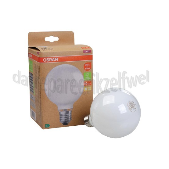 Foto van Osram Ledlamp LED Globe Filamentlamp Classic Mat 4W, 3000K, E27, Energieklasse A 