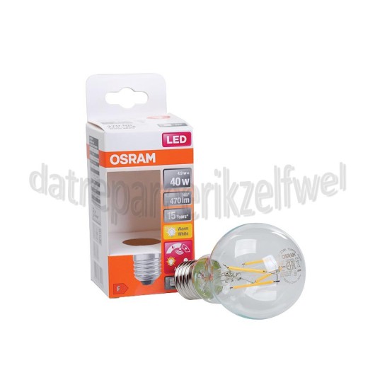 Foto van Osram Ledlamp LED Standaard A40 4,9W, 2700K, 470 Lm, E27, Daglicht sensor 