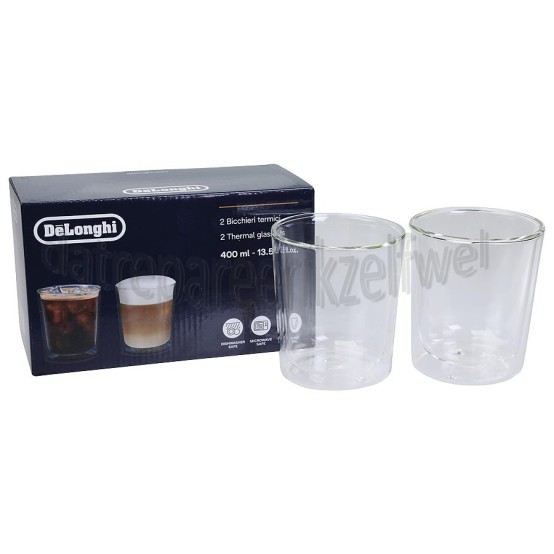 Foto van DeLonghi Kopjes Thermische dubbelwandige glazenset Warme en koude dranken 