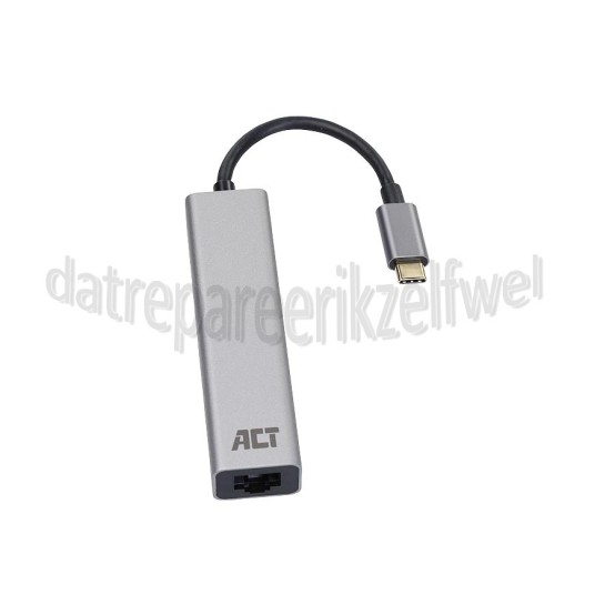 Foto van ACT Hub 3-Poorts USB-C Hub met Gigabit ethernet poort USB-C 3.2 (USB 3.0) 