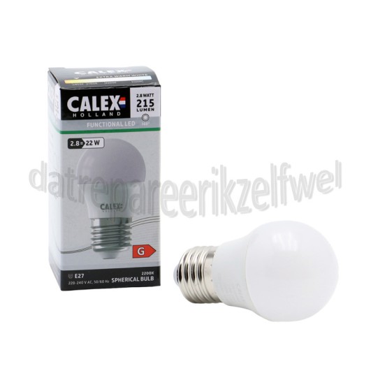 Foto van Calex Ledlamp Kogellamp Flame E27, 2,8W, 215 Lumen, 2200K, niet dimbaar 