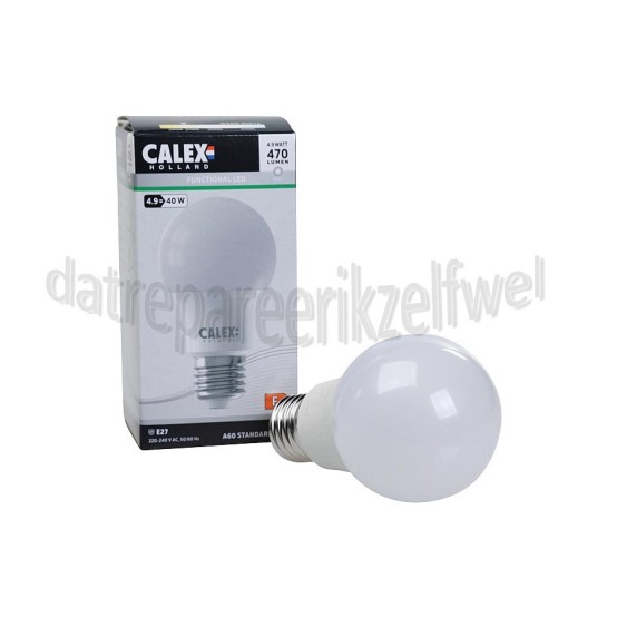 Foto van Calex Ledlamp Standaardlamp A60 E27 4,9W 470 Lumen 2700K 