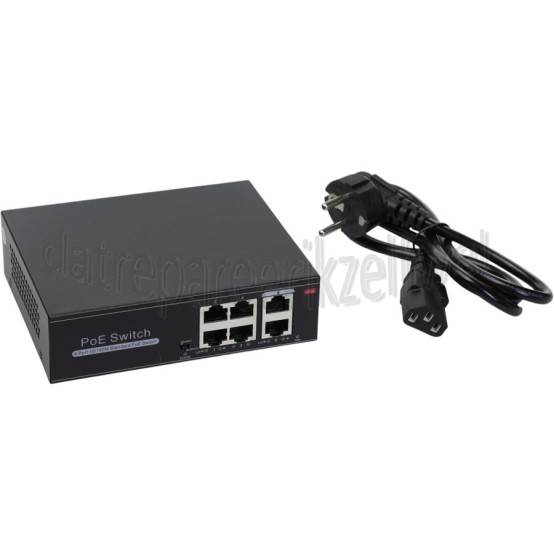 Foto van MEKO Switch 4 Poort PoE Switch POE (power over ethernet) 