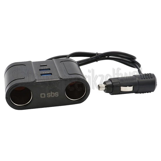 Foto van SBS USB Autolader Splitter Car Charger Maximaal 5 apparaten 