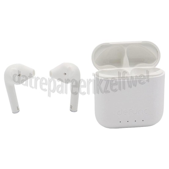 Foto van Defunc Oordopjes True Go Slim Earbud, Wit Draadloos, Bluetooth 5.0, USB-C 