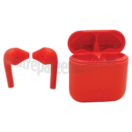 Foto van Defunc Oordopjes True Go Slim Earbud, Rood Draadloos, Bluetooth 5.0, USB-C 