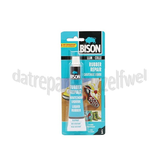 Foto van Bison Lijm Rubber Repair Sterk, waterbestendig, blijvend flexibel 
