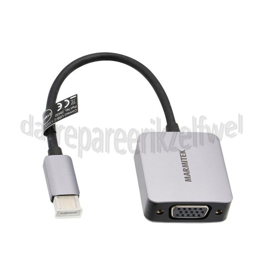 Foto van Marmitek Converter Connect USB-C > VGA USB-C naar VGA adapter 
