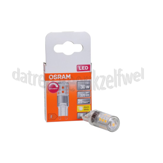 Foto van Osram Ledlamp LED Pin 30 Dim G9 3,0W, 2700K, 320lm 
