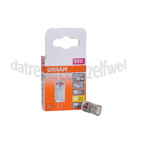 Foto van Osram Ledlamp LED ST Pin CL10 G4 0,9W, 2700K, 100lm 
